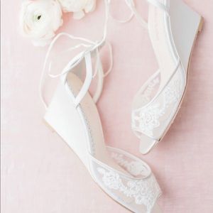 Bella Belle Pamela Wedge Bridal Sandals